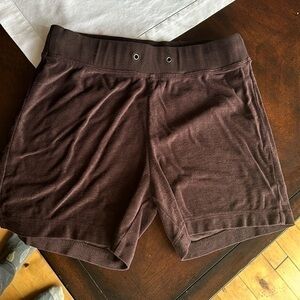 James Perse terry cloth brown stretchy shorts small